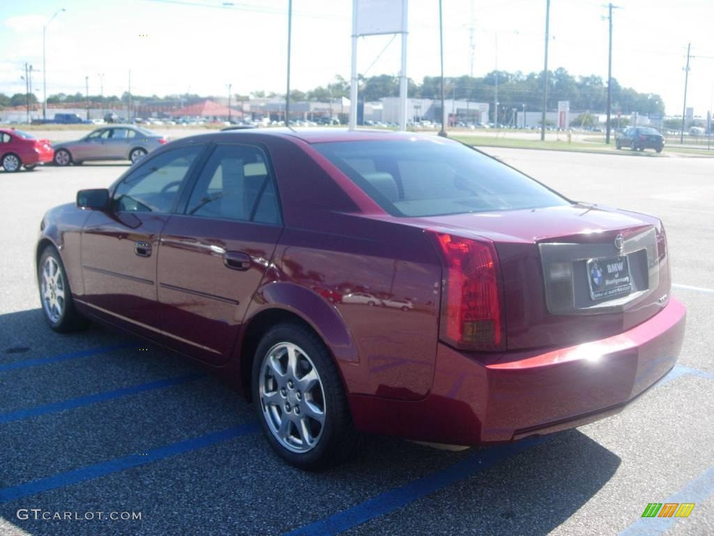 2003 CTS Sedan - Garnet Red / Light Gray/Ebony photo #3