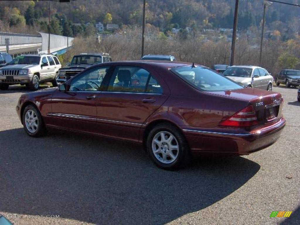 2000 S 500 Sedan - Bordeaux Red Metallic / Charcoal photo #7