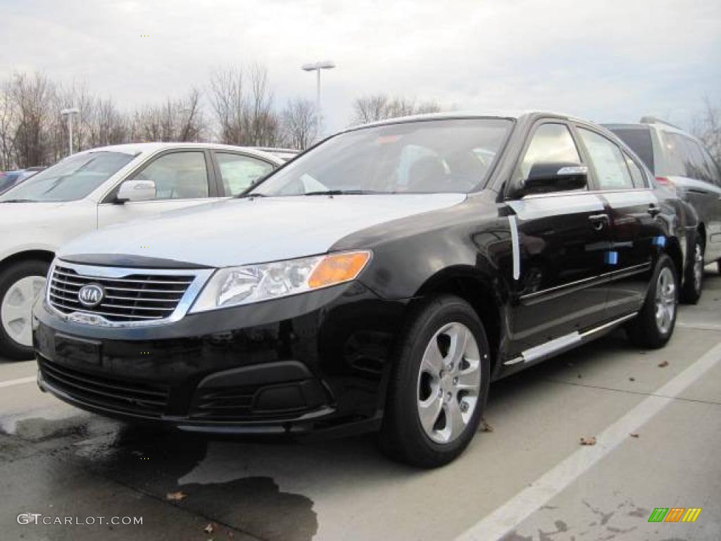 2009 Optima LX - Ebony Black / Beige photo #1