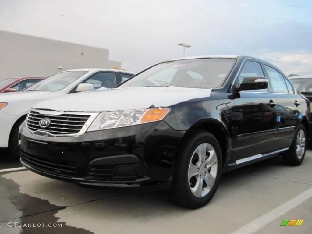 2009 Optima LX - Ebony Black / Beige photo #1