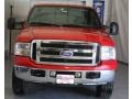 2005 Red Clearcoat Ford F250 Super Duty Lariat Crew Cab 4x4  photo #2