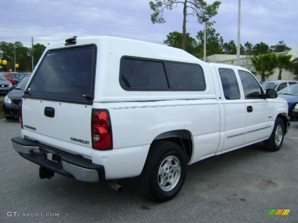 2004 Silverado 1500 LS Extended Cab - Summit White / Medium Gray photo #7