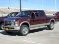 2009 Royal Red Metallic Ford F250 Super Duty King Ranch Crew Cab 4x4  photo #5