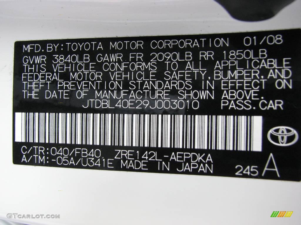 2009 Corolla LE - Super White / Bisque photo #15