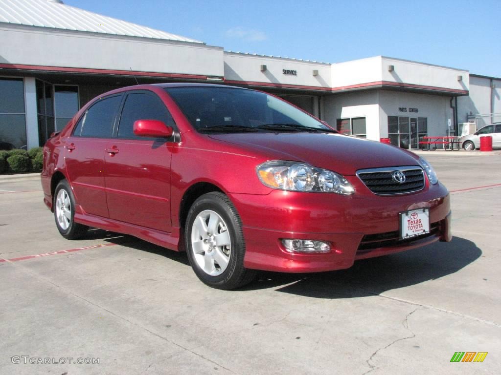 2008 Corolla S - Barcelona Red / Dark Charcoal photo #1