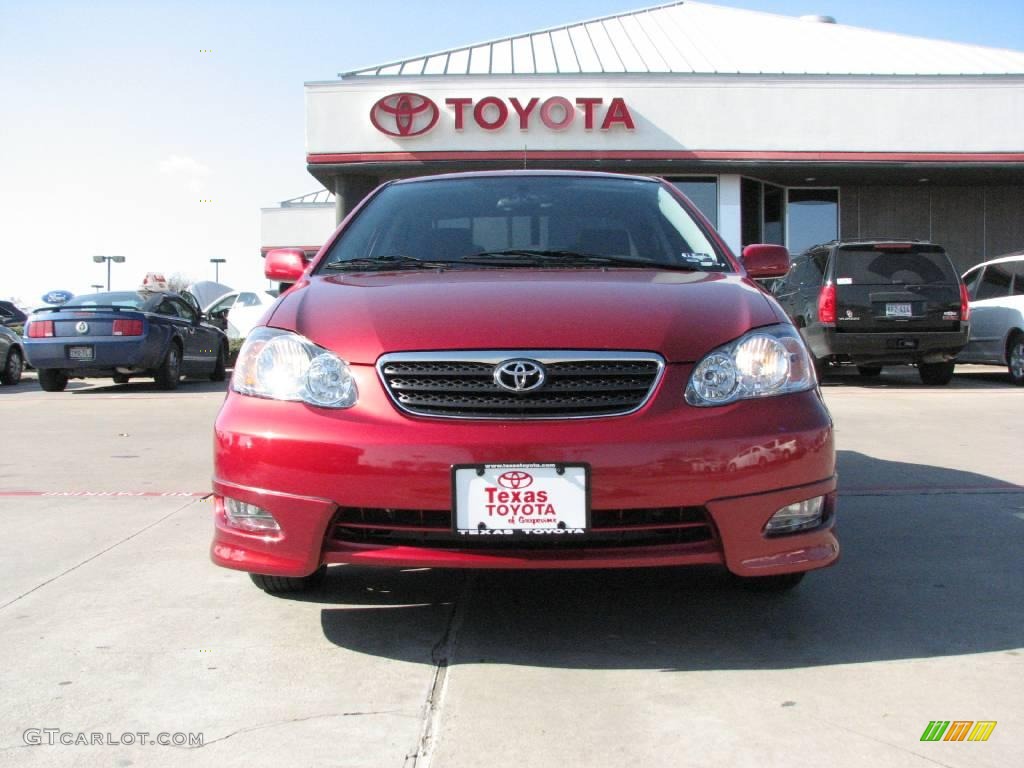 2008 Corolla S - Barcelona Red / Dark Charcoal photo #2