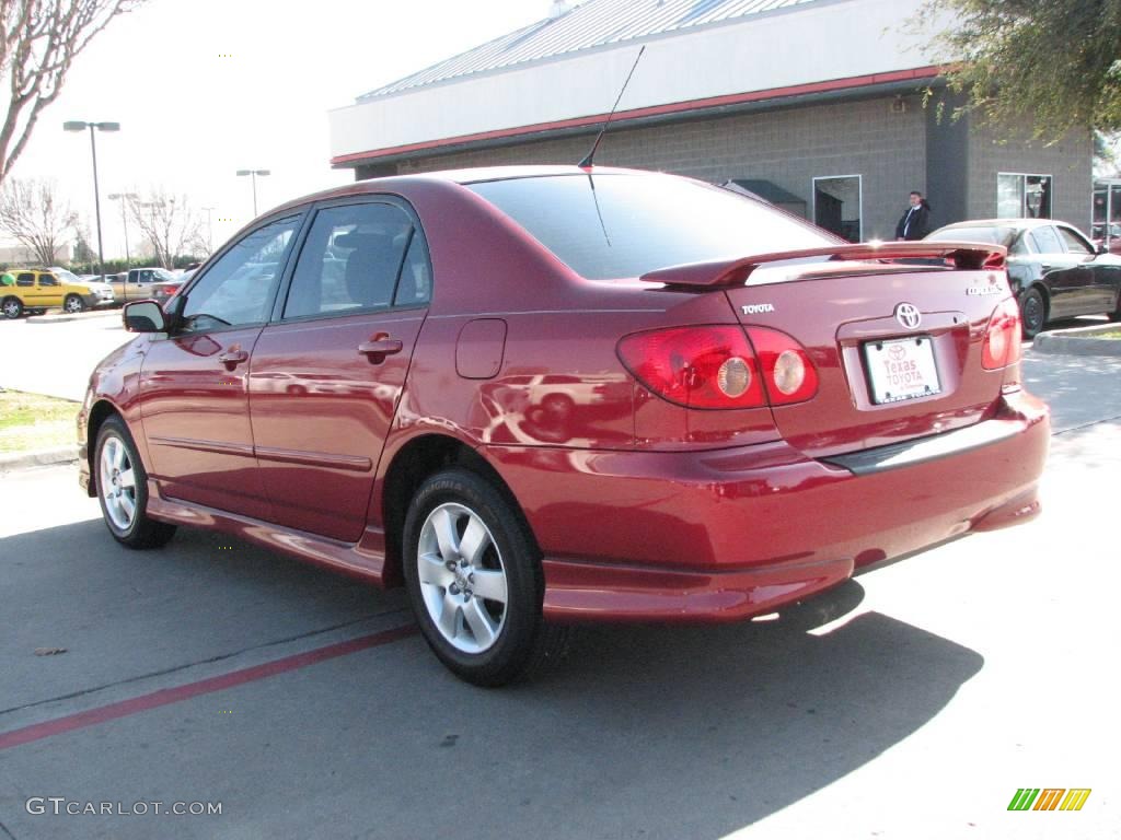 2008 Corolla S - Barcelona Red / Dark Charcoal photo #5