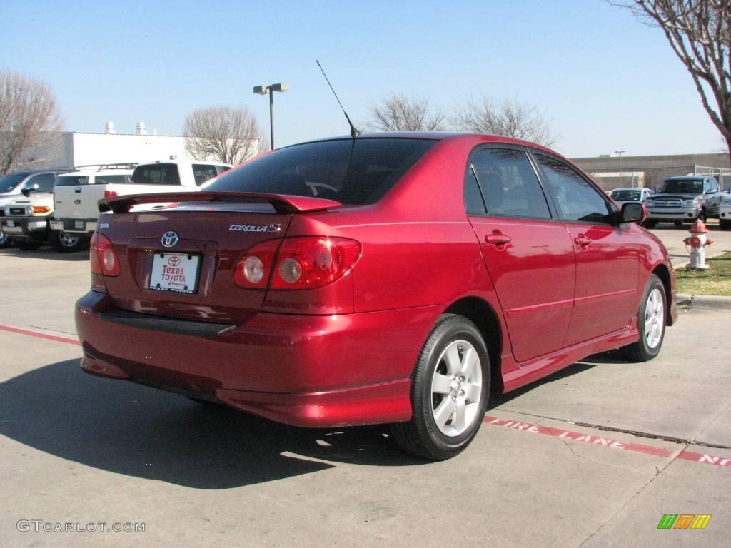 2008 Corolla S - Barcelona Red / Dark Charcoal photo #6