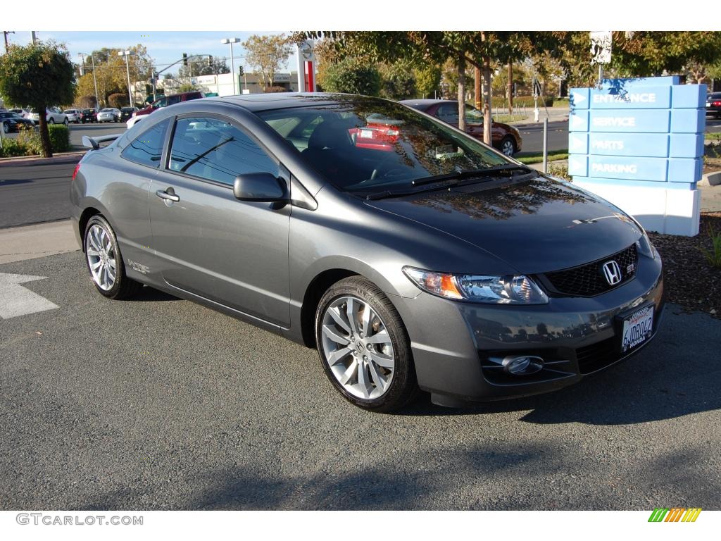 2009 Civic Si Coupe - Urban Titanium Metallic / Black photo #1