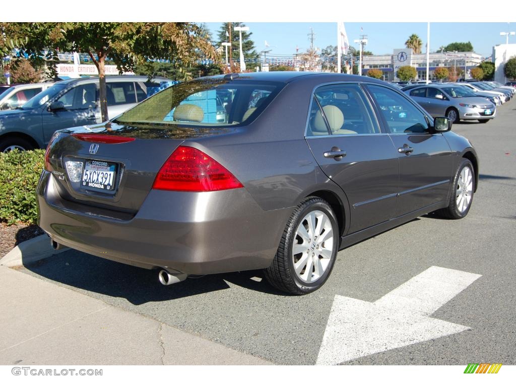 2007 Accord EX-L V6 Sedan - Carbon Bronze Pearl / Ivory photo #3
