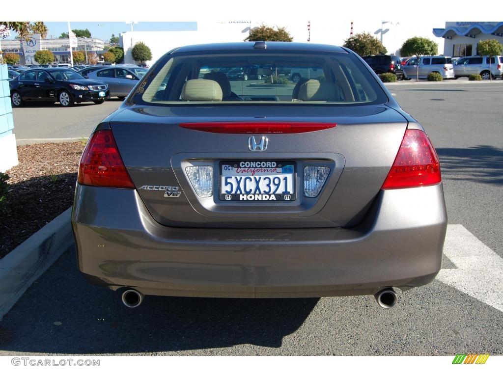 2007 Accord EX-L V6 Sedan - Carbon Bronze Pearl / Ivory photo #4