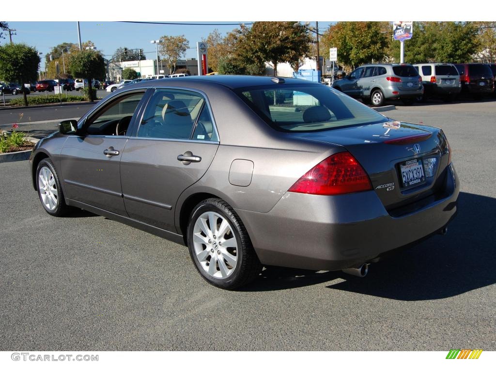 2007 Accord EX-L V6 Sedan - Carbon Bronze Pearl / Ivory photo #5