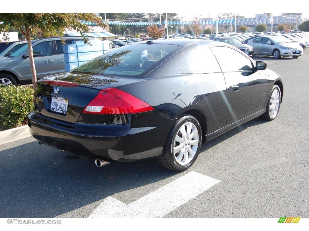 2007 Accord EX V6 Coupe - Nighthawk Black Pearl / Black photo #3