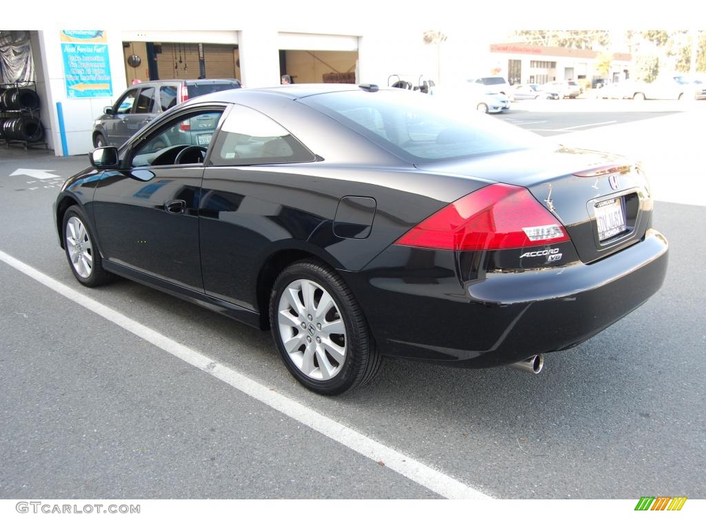 2007 Accord EX V6 Coupe - Nighthawk Black Pearl / Black photo #5