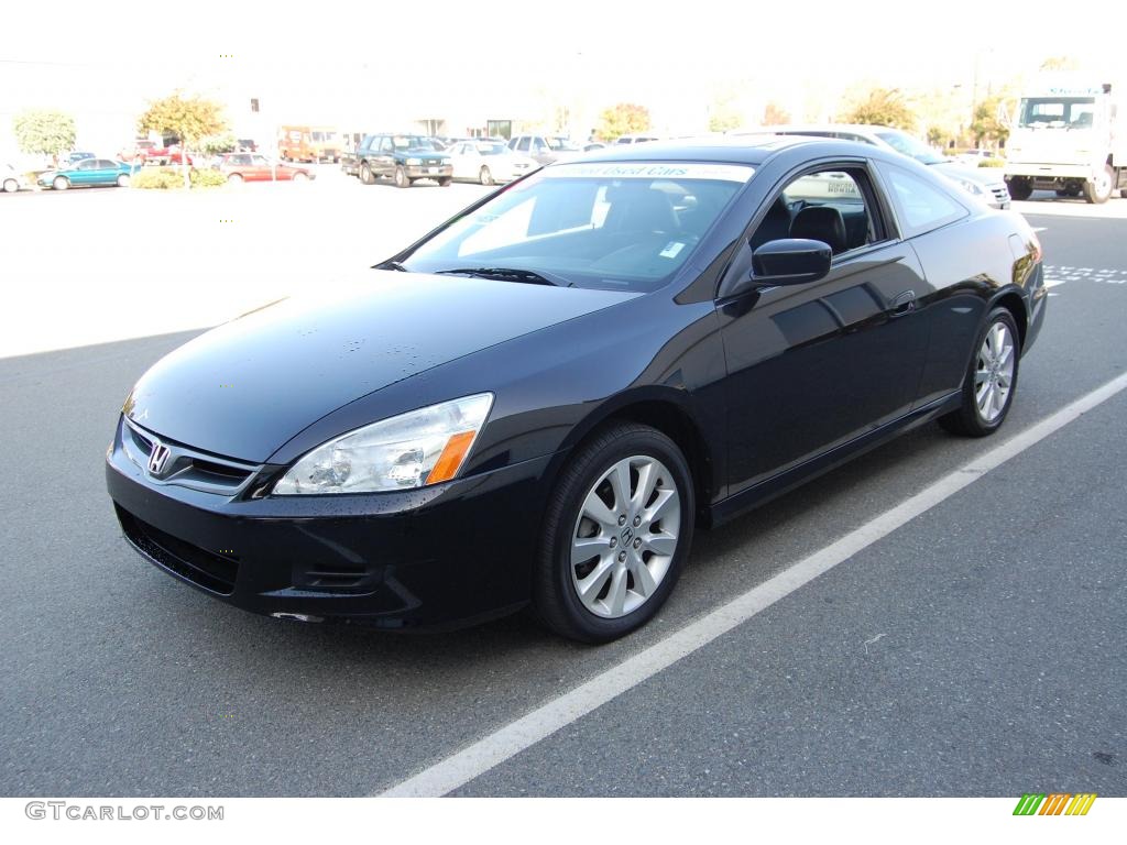 2007 Accord EX V6 Coupe - Nighthawk Black Pearl / Black photo #7