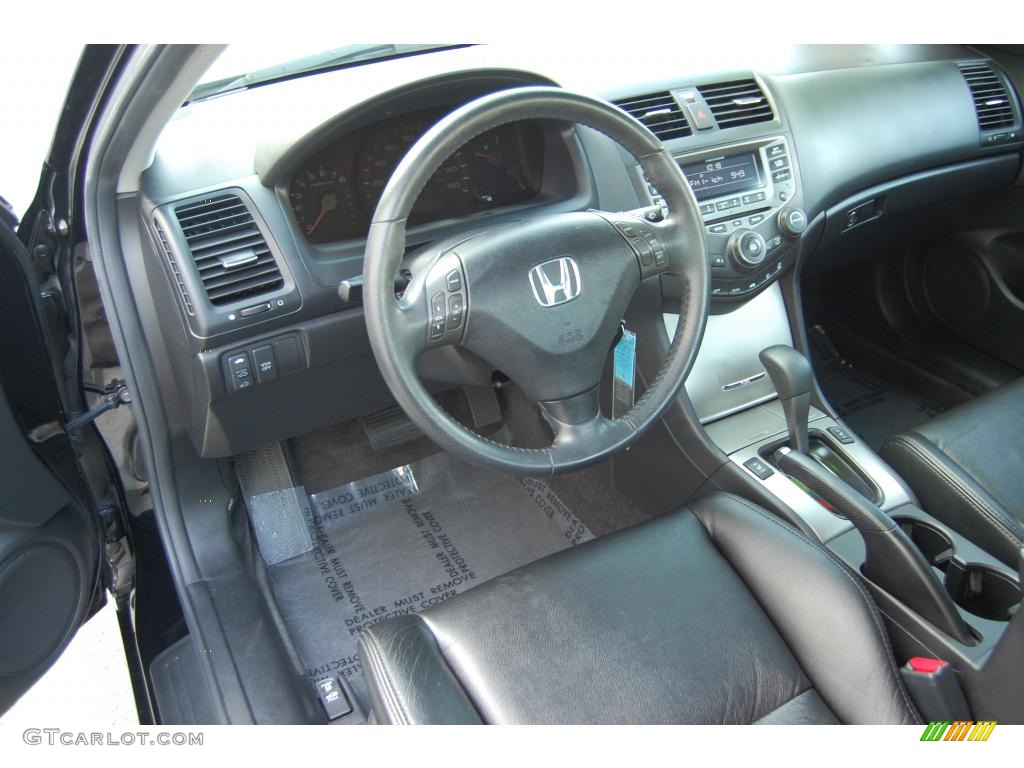 2007 Accord EX V6 Coupe - Nighthawk Black Pearl / Black photo #12
