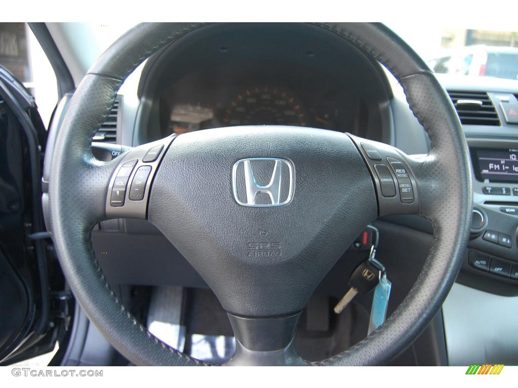 2007 Accord EX V6 Coupe - Nighthawk Black Pearl / Black photo #19