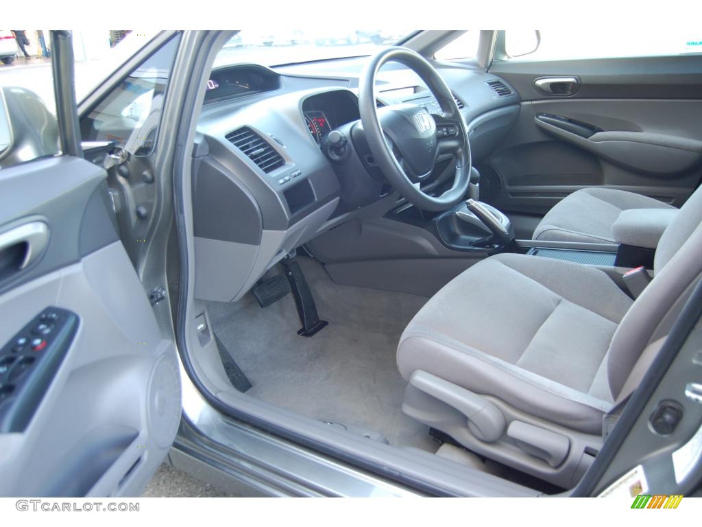 2007 Civic LX Sedan - Galaxy Gray Metallic / Gray photo #16