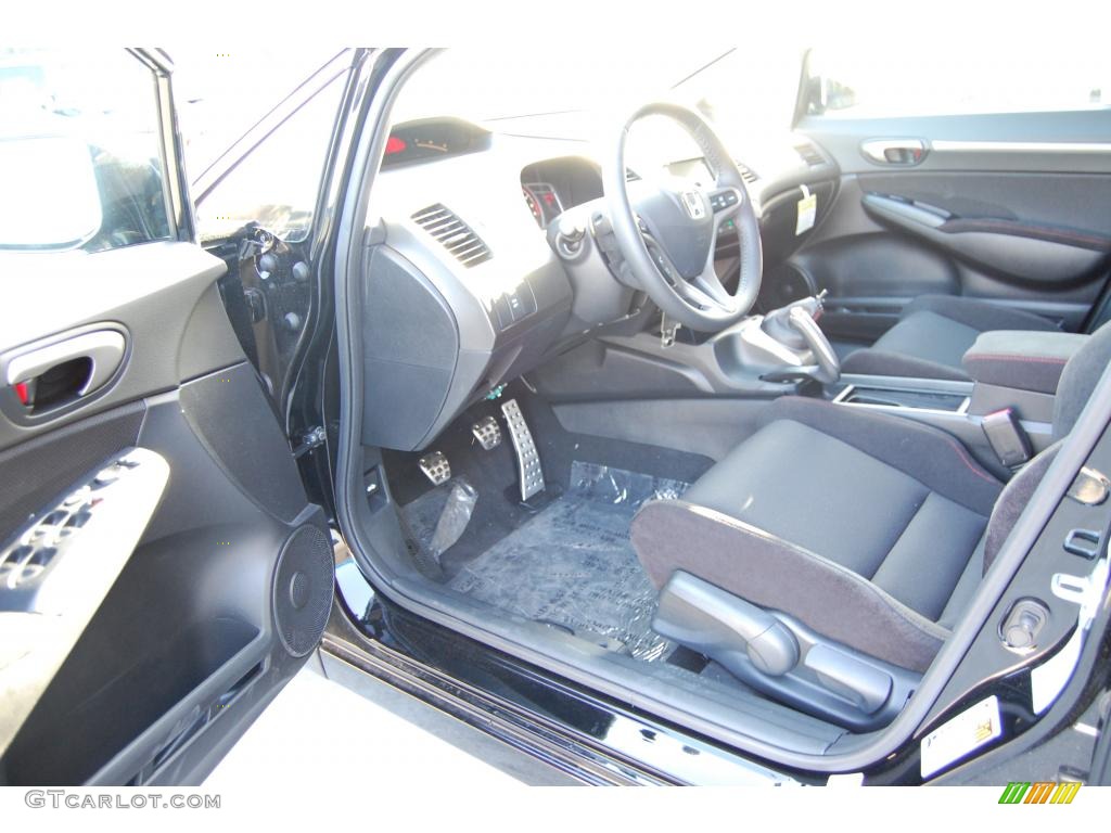 2009 Civic Si Sedan - Crystal Black Pearl / Black photo #4
