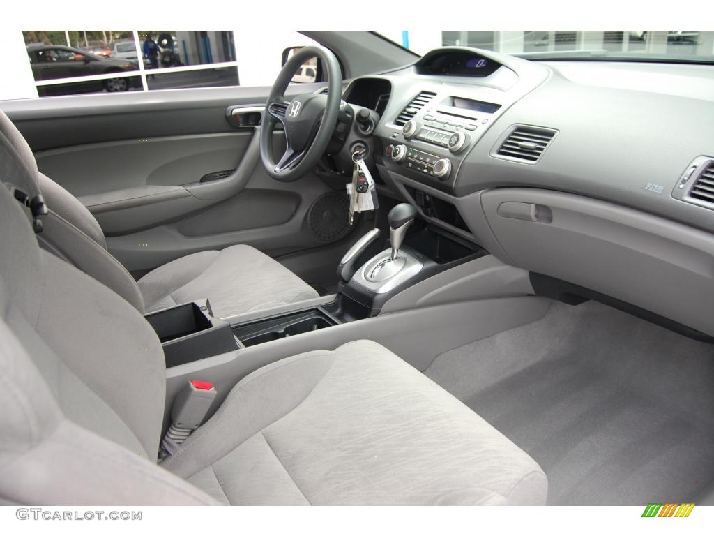 2007 Civic LX Coupe - Galaxy Gray Metallic / Gray photo #22