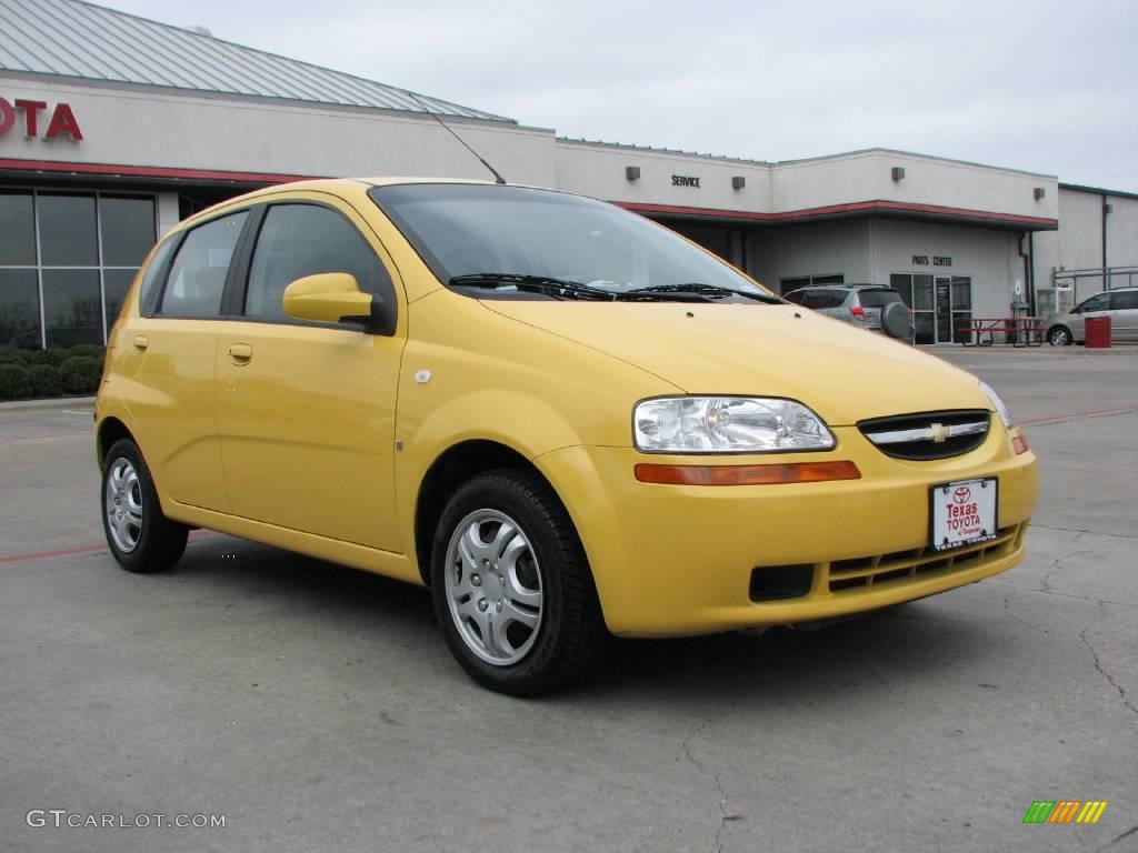 2007 Aveo 5 LS Hatchback - Summer Yellow / Charcoal Black photo #1