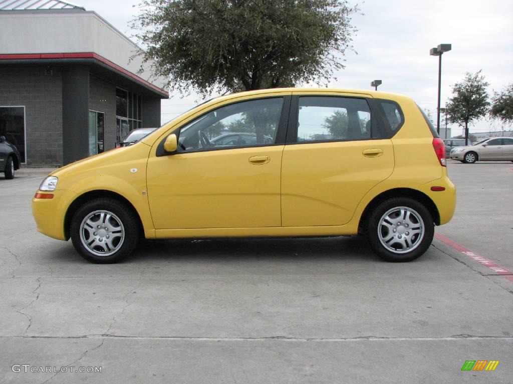 2007 Aveo 5 LS Hatchback - Summer Yellow / Charcoal Black photo #4