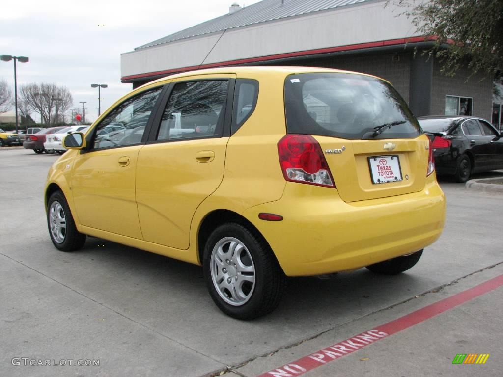 2007 Aveo 5 LS Hatchback - Summer Yellow / Charcoal Black photo #5