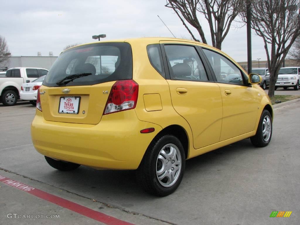 2007 Aveo 5 LS Hatchback - Summer Yellow / Charcoal Black photo #6