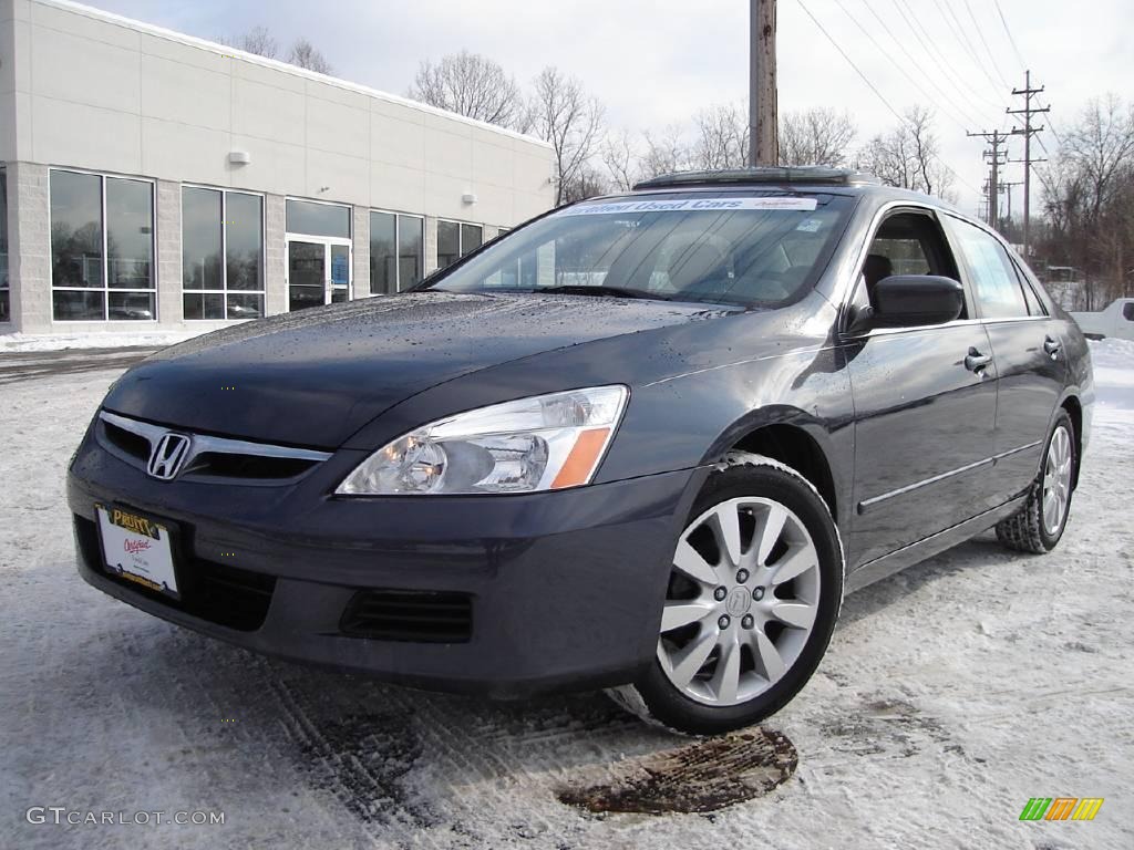 2006 Accord EX-L V6 Sedan - Graphite Pearl / Gray photo #1