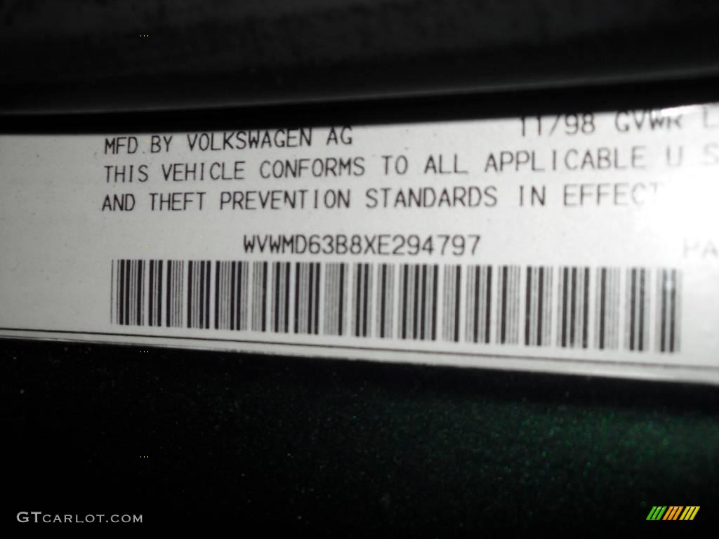 1999 Passat GLS V6 Sedan - Royal Green Pearl / Beige photo #12