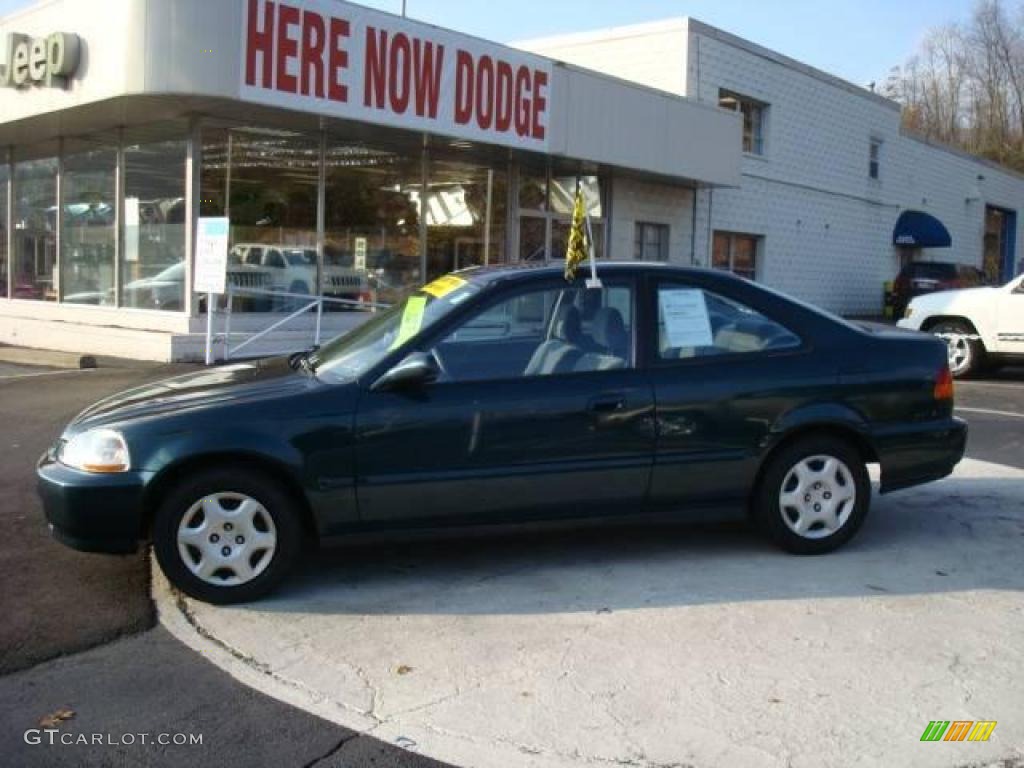 1998 Civic EX Coupe - Cypress Green Pearl / Gray photo #1