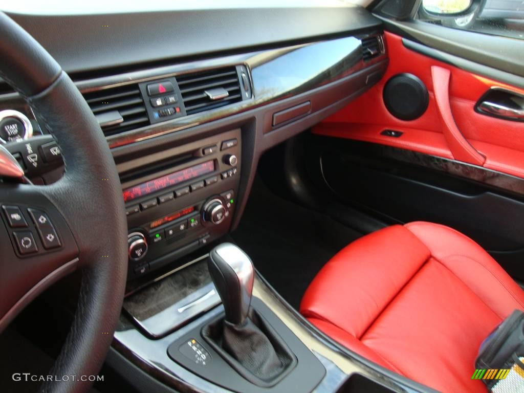 2008 3 Series 328i Coupe - Space Grey Metallic / Coral Red/Black photo #34