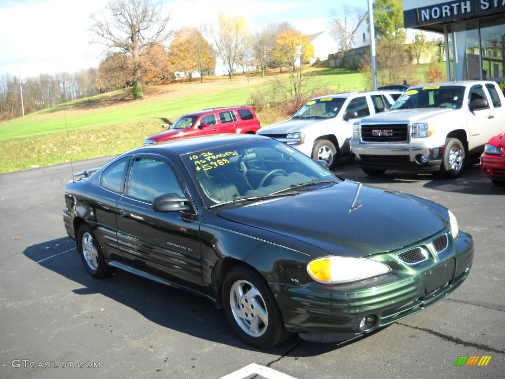 2000 Grand Am SE Coupe - Spruce Green Metallic / Dark Pewter photo #15