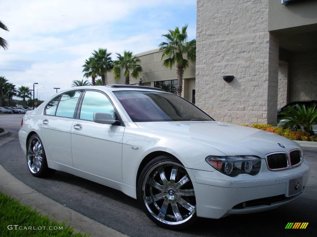 2005 7 Series 745i Sedan - Alpine White / Black/Cream Beige photo #4