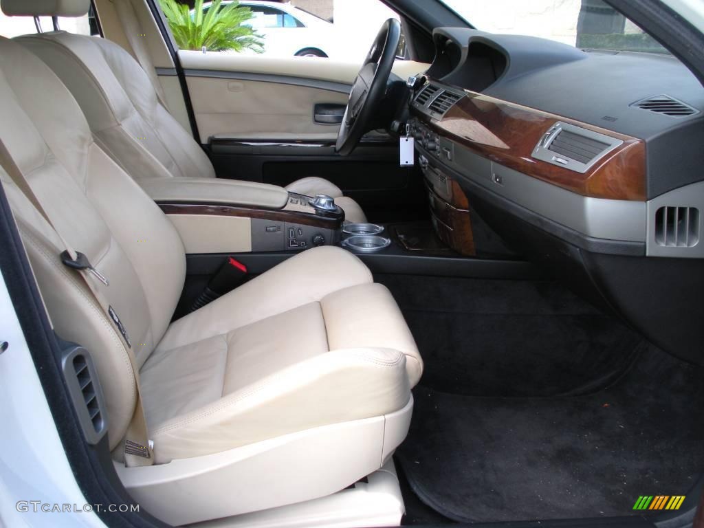 2005 7 Series 745i Sedan - Alpine White / Black/Cream Beige photo #16