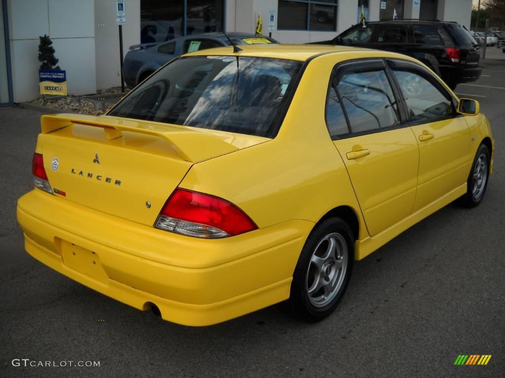 2002 Lancer OZ Rally - Lightning Yellow / Black photo #2