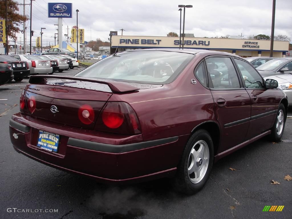 2001 Impala LS - Dark Carmine Red Metallic / Medium Gray photo #3