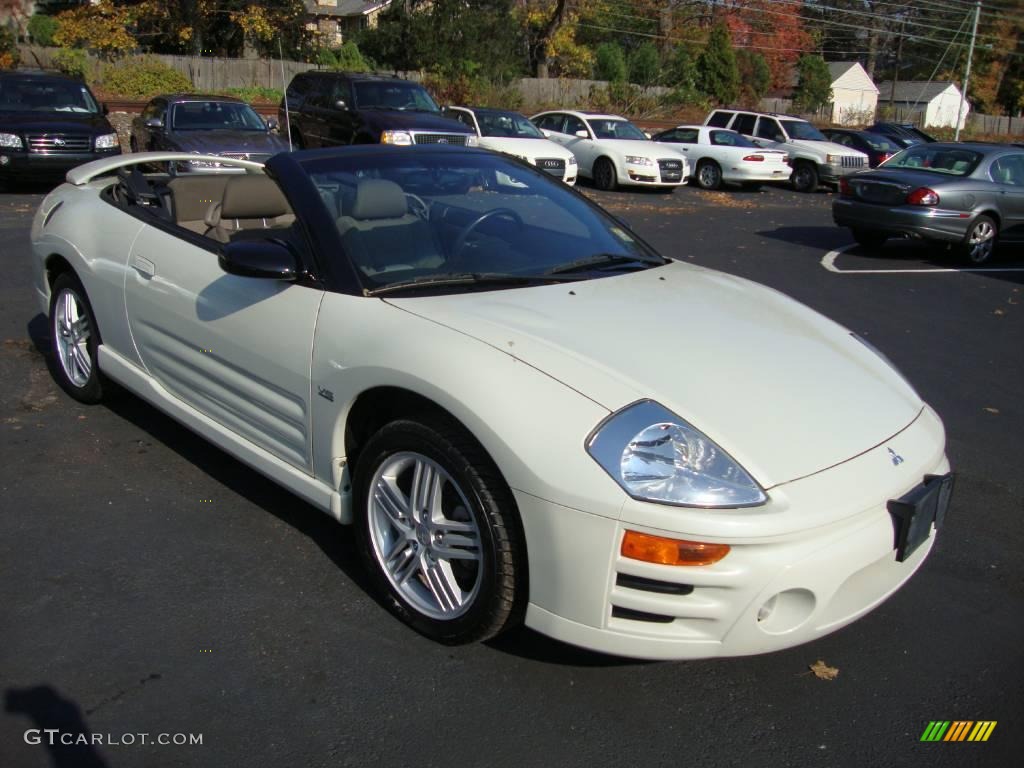 2005 Eclipse Spyder GT - Dover White Pearl / Sand Blast photo #4