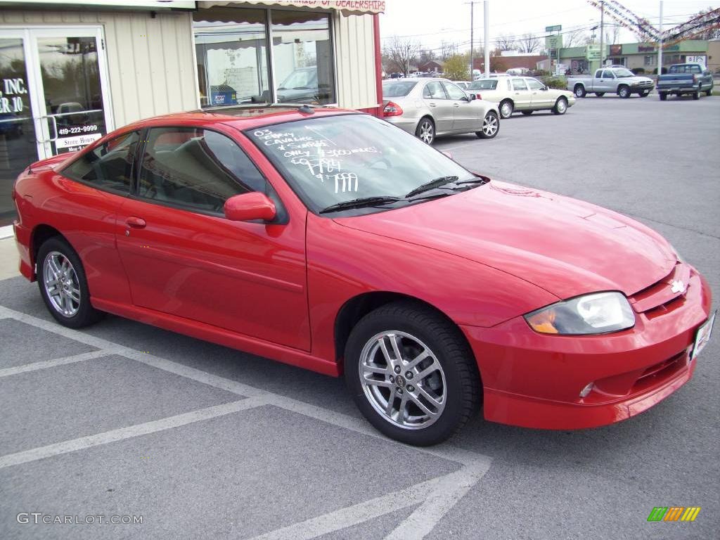2003 Cavalier LS Sport Coupe - Victory Red / Graphite Gray photo #8