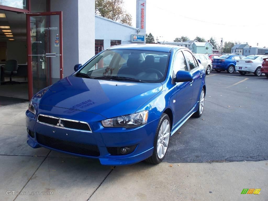 2010 Lancer GTS - Octane Blue Metallic / Black photo #1