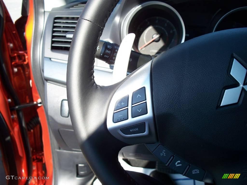 2010 Lancer GTS - Rotor Glow Orange Metallic / Black photo #21