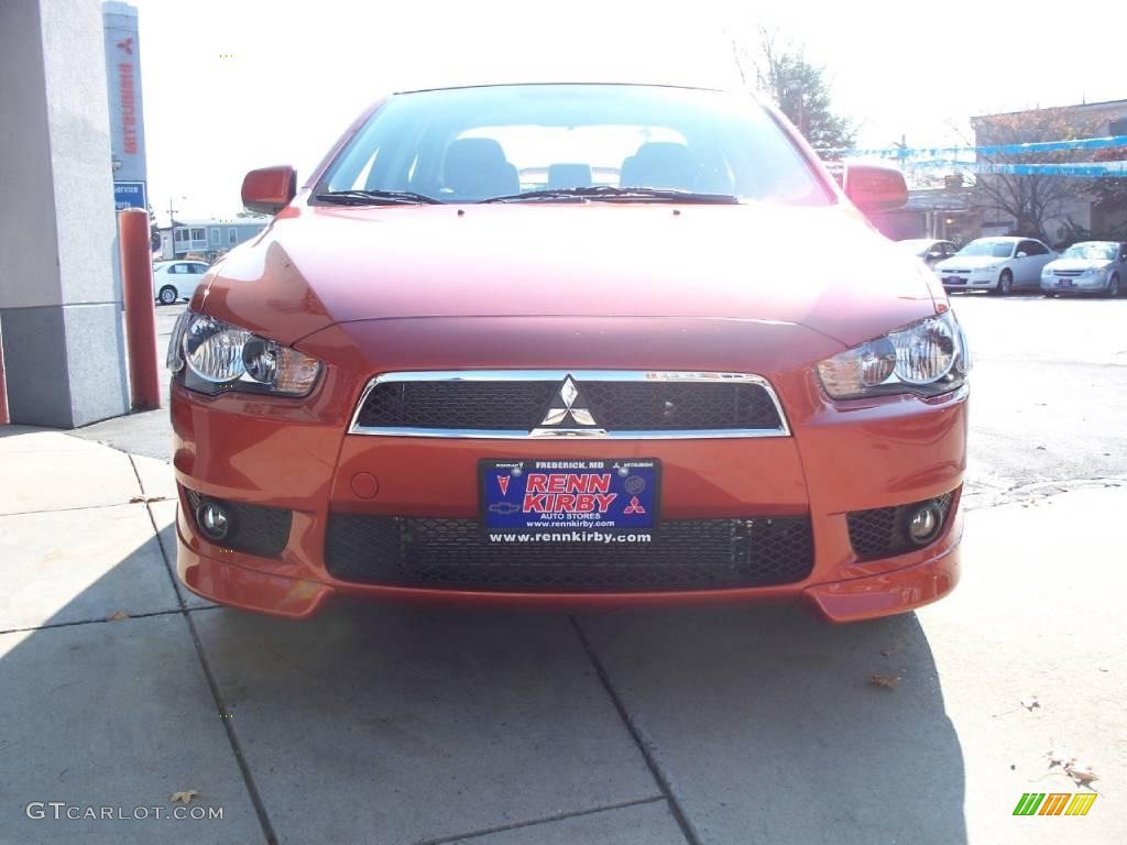 2010 Lancer GTS - Rotor Glow Orange Metallic / Black photo #30
