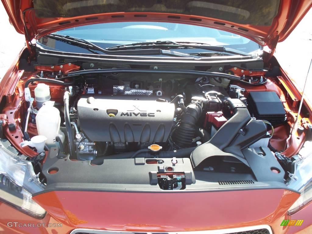 2010 Lancer GTS - Rotor Glow Orange Metallic / Black photo #31