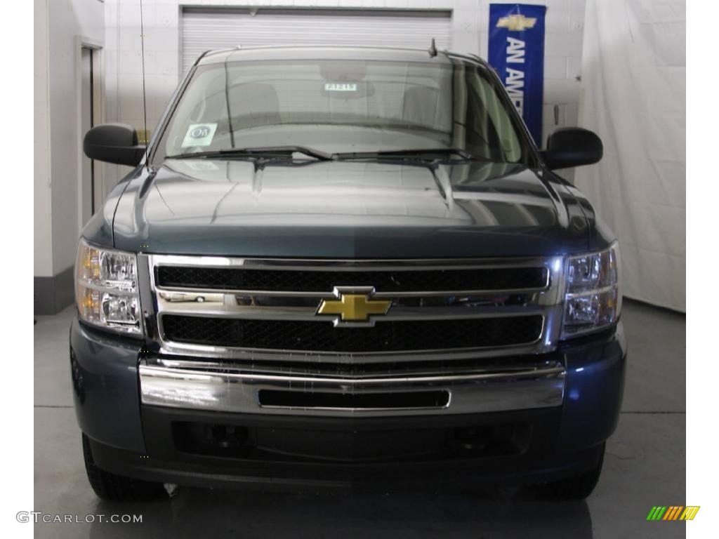 2009 Silverado 1500 LT Crew Cab 4x4 - Blue Granite Metallic / Ebony photo #2