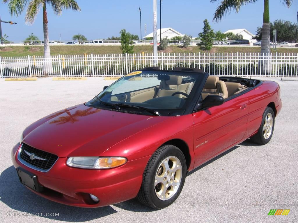 2000 Sebring JXi Convertible - Inferno Red Pearl / Camel photo #2