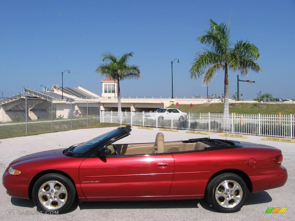 2000 Sebring JXi Convertible - Inferno Red Pearl / Camel photo #4