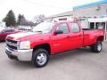 Victory Red 2009 Chevrolet Silverado 3500HD LS Crew Cab 4x4 Dually