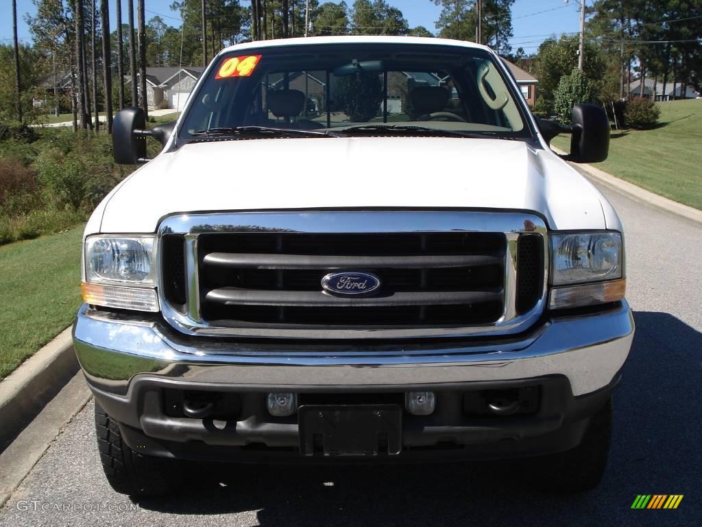 2004 F250 Super Duty Lariat SuperCab 4x4 - Oxford White / Medium Parchment photo #3