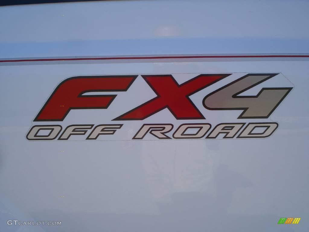 2004 F250 Super Duty Lariat SuperCab 4x4 - Oxford White / Medium Parchment photo #7