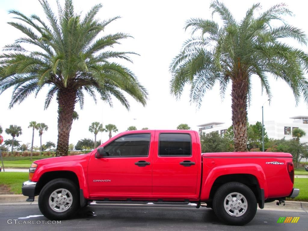 2005 Canyon SLE Crew Cab - Fire Red / Dark Pewter photo #1